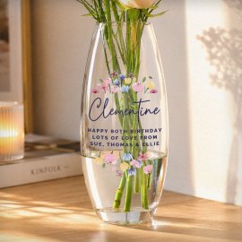 (image for) Personalised Bright Floral Bullet Vase