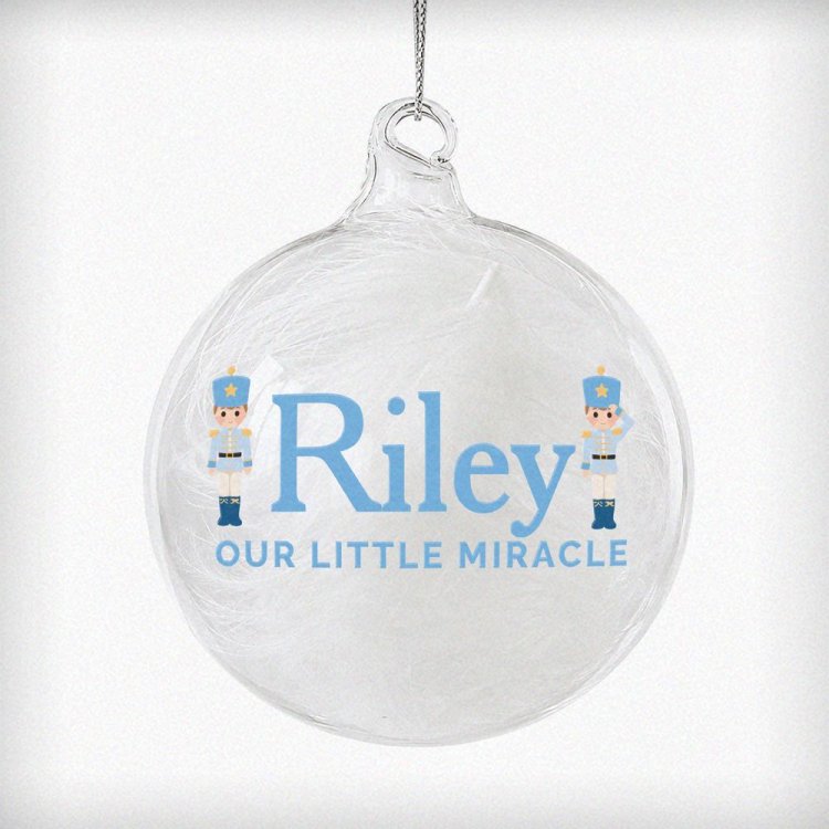 Modal Additional Images for Personalised Nutcracker Characters White Feather Bauble