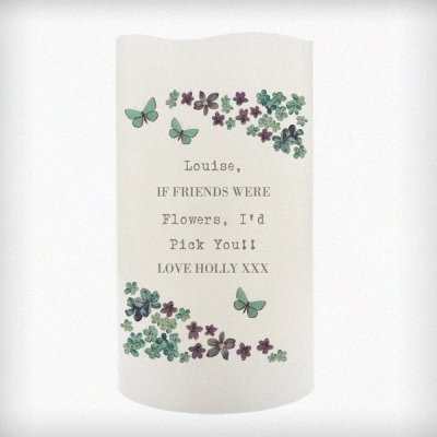 (image for) Personalised Forget Me Not LED Candle