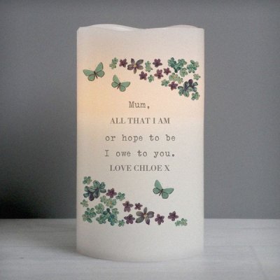(image for) Personalised Forget Me Not LED Candle