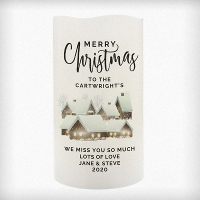 (image for) Personalised Christmas Town LED Candle