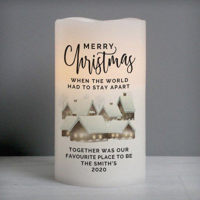 (image for) Personalised Christmas Town LED Candle