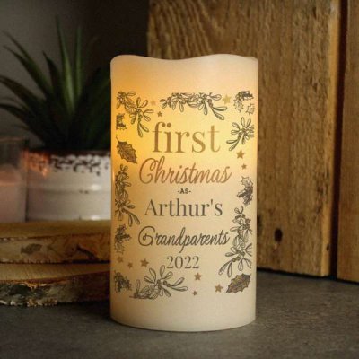 (image for) Personalised First Christmas LED Candle