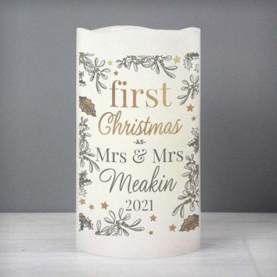 (image for) Personalised First Christmas LED Candle