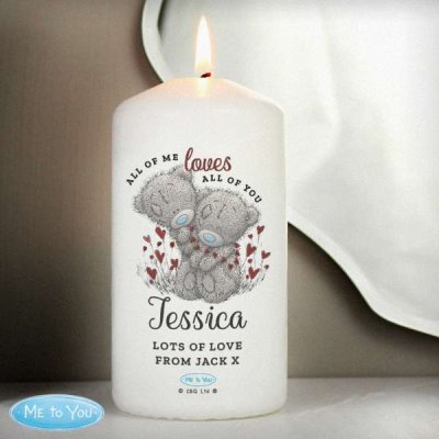 (image for) Personalised Me to You Valentine Pillar Candle