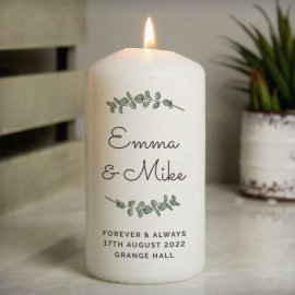 (image for) Personalised Botanical Pillar Candle