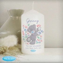 (image for) Personalised Me To You Floral Pillar Candle