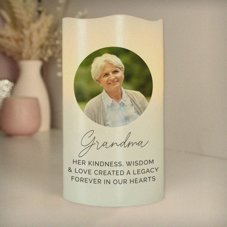 Modal Additional Images for Personalised Photo Upload LED Candle