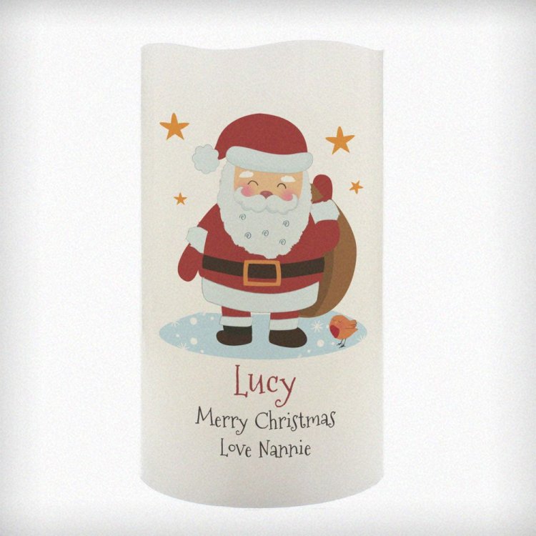 Modal Additional Images for Personalised Christmas Santa LED Candle
