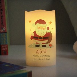 (image for) Personalised Christmas Santa LED Candle