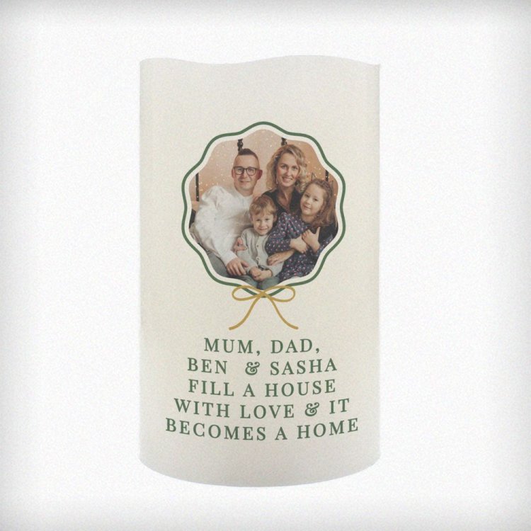 Modal Additional Images for Personalised Scallop Bow Photo Upload LED Candle