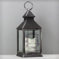 (image for) Personalised Soft Watercolour Rustic Black Lantern