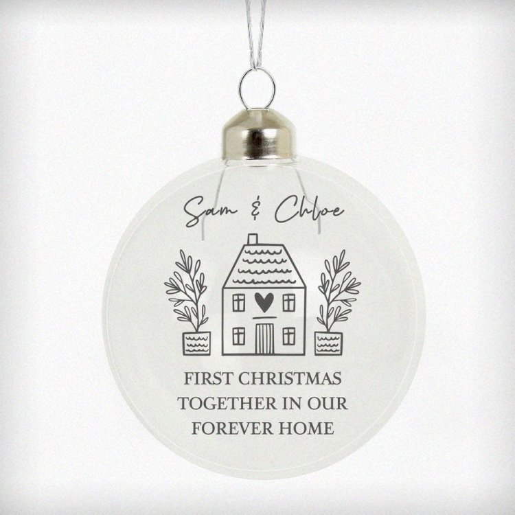 Modal Additional Images for Personalised Home Glass Bauble