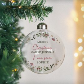 (image for) Personalised Christmas Glass Bauble