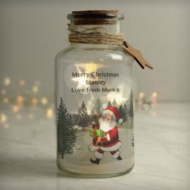 (image for) Personalised Santa LED Glass Jar