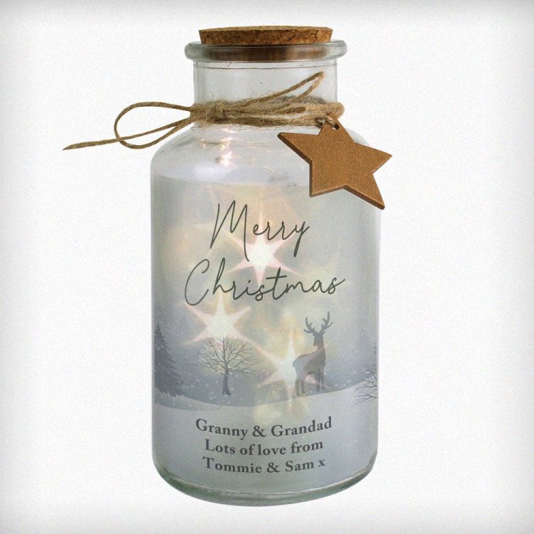 Modal Additional Images for Personalised Merry Christmas LED Glass Jar