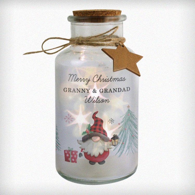 Modal Additional Images for Personalised Gonk Christmas Scene LED Glass Jar