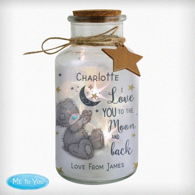 Modal Additional Images for Personalised Me to You Moon & Back LED Light Up Jar