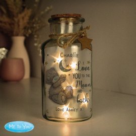 (image for) Personalised Me to You Moon & Back LED Light Up Jar