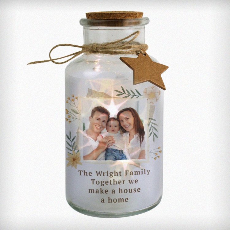 Modal Additional Images for Personalised Wild Flowers Photo Upload LED Light Up Jar