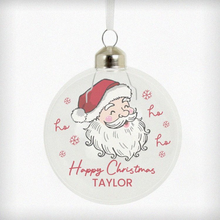 Modal Additional Images for Personalised Santa Glass Bauble