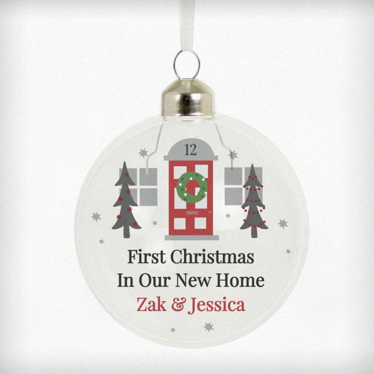 Modal Additional Images for Personalised Home For Christmas Glass Bauble