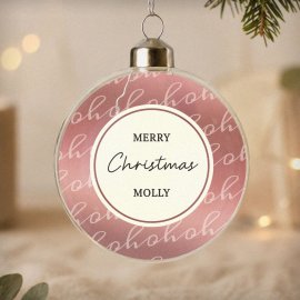 (image for) Personalised Ho Ho Ho Glass Bauble