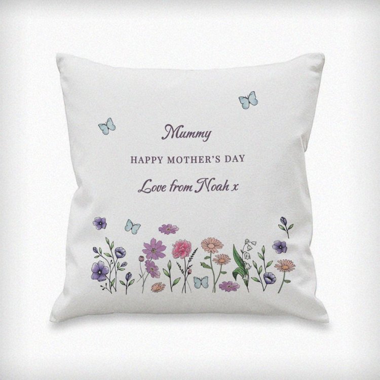 Modal Additional Images for Personalised Wild Flowers Cushion