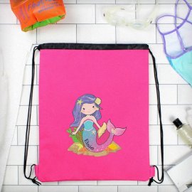 (image for) Personalised Mermaid Pink Swim Bag
