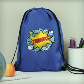 (image for) Personalised Superhero Blue Kit Bag