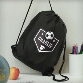 (image for) Personalised Football Black Kit Bag