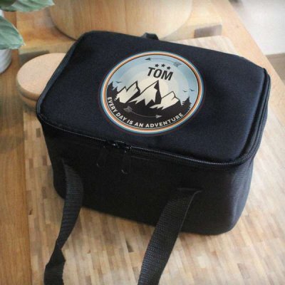 (image for) Personalised Adventure Black Lunch Bag