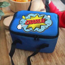 (image for) Personalised Superhero Blue Lunch Bag