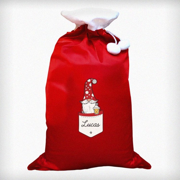 Modal Additional Images for Personalised Gonk Family Red Christmas Sack - Male
