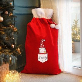 (image for) Personalised Gonk Family Red Christmas Sack - Male