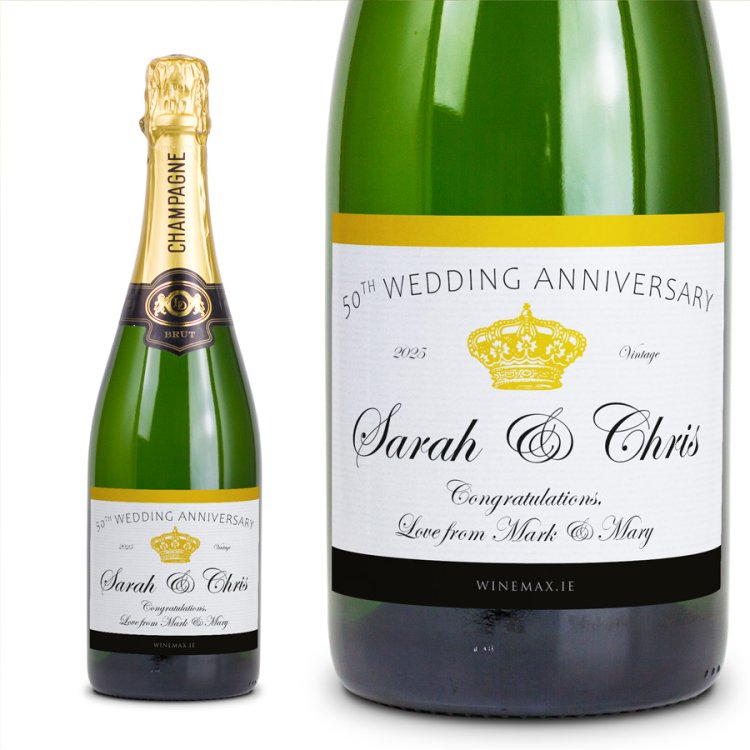 Modal Additional Images for Personalised Elegant Label Champagne Bottle