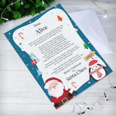 (image for) Personalised Christmas Penguin Letter