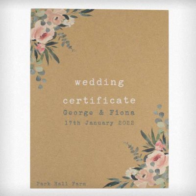 (image for) Personalised Wedding Certificate Display Book