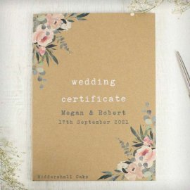 (image for) Personalised Wedding Certificate Display Book
