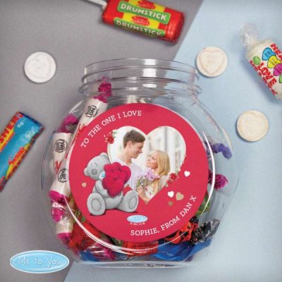 (image for) Personalised Me To You Valentines Photo Upload Sweet Jar