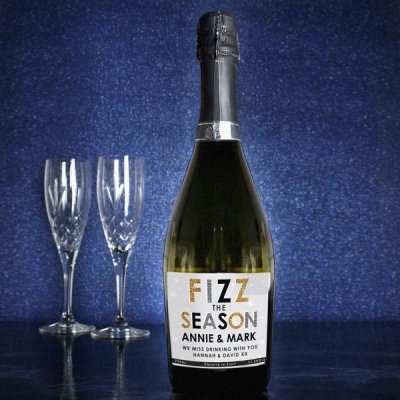 (image for) Personalised Fizz The Season Bottle of Prosecco