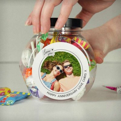 (image for) Personalised Love You Snapshot Photo Upload Sweet Jar