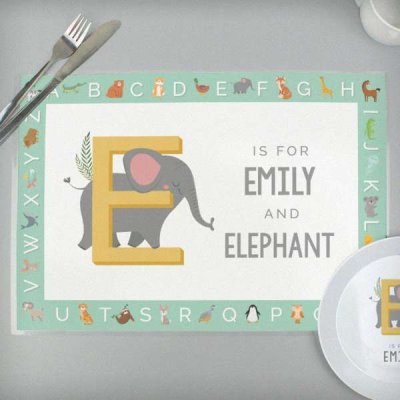 (image for) Personalised Animal Alphabet Placemat