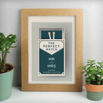 (image for) Personalised The Perfect Match A4 Oak Framed Print