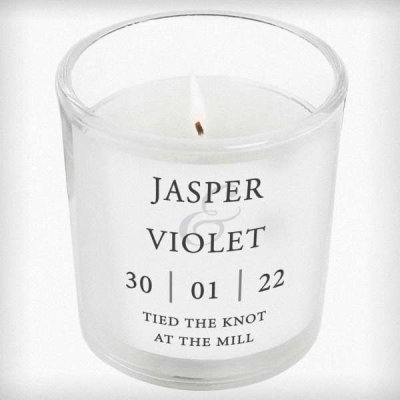 (image for) Personalised Couples Jar Candle