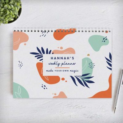 (image for) Personalised Tropical A4 Desk Planner