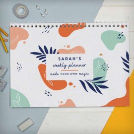 (image for) Personalised Tropical A4 Desk Planner