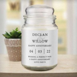 (image for) Personalised Couples Large Scented Jar Candle