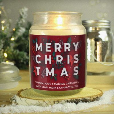 (image for) Personalised Christmas Large Scented Jar Candle