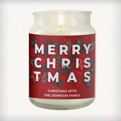 (image for) Personalised Christmas Large Scented Jar Candle